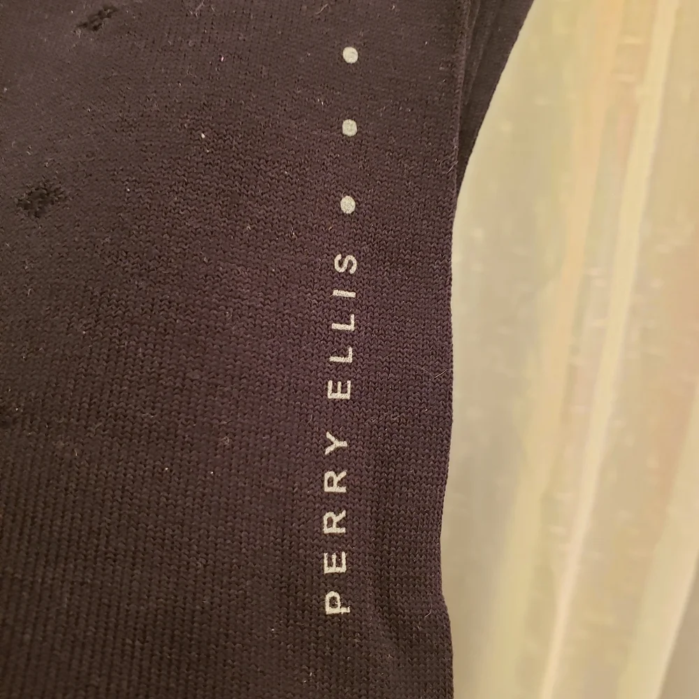 Perry Ellis Portfolio Dress Socks Black NWT